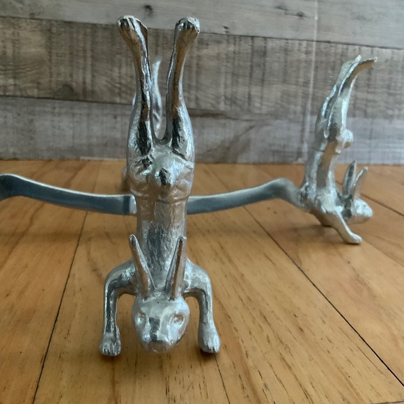 Arthur Court Vintage Handstand Bunny Rabbit Fluted Lucite Salad Fruit Bowl - Picture 9 of 11